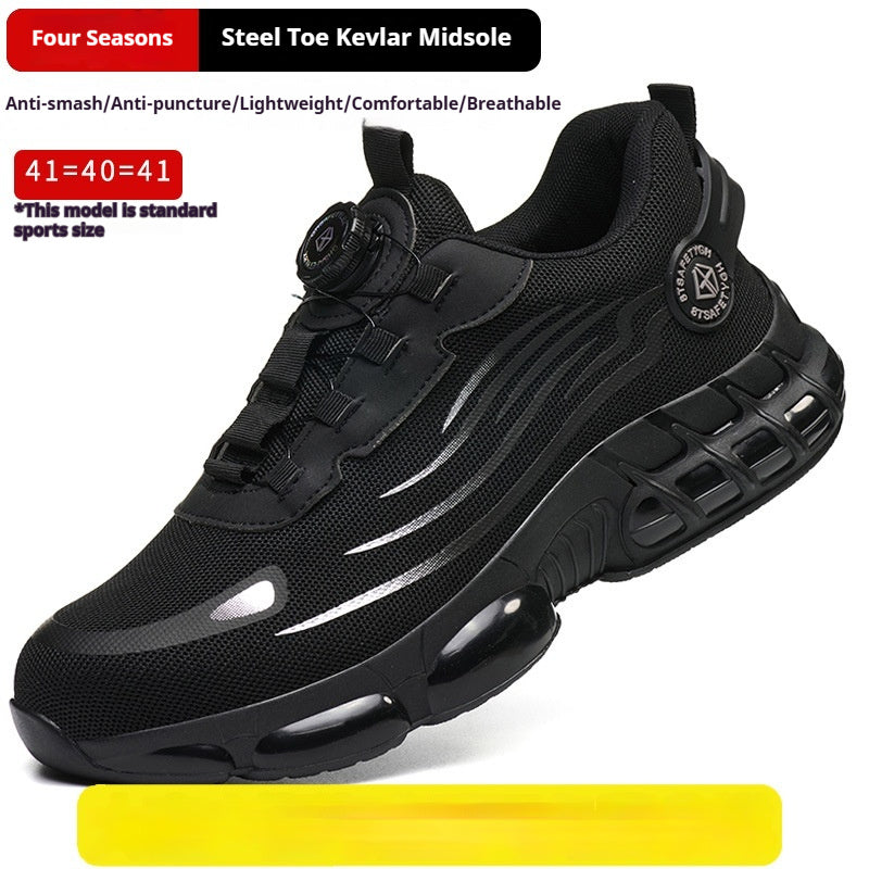 Men's Safety Shoes With Knobs To Prevent Smashing And Shoelace Punctures