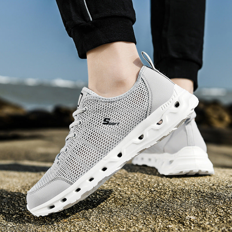 Summer New Hollowed-out Mesh Breathable Casual Sports Running Shoes